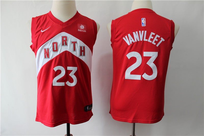 NBA Raptors 23 Fred VanVleet Red Earned Edition Youth Men Jersey
