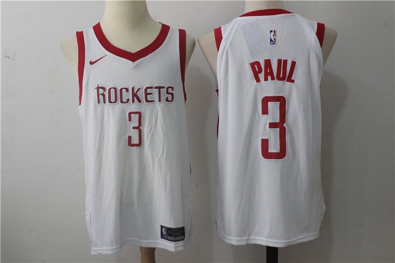 NBA Rockets 3 Chris Paul White Nike Men Jersey