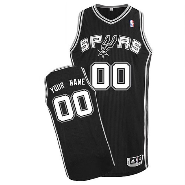 NBA Spurs Black Customized Men Jersey