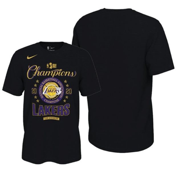 NBA Lakers 2020 Finals Champions Black T-Shirt
