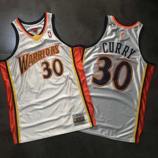 NBA Warriors 30 Stephen Curry White 2009-10 Hardwood Classics Men Jersey