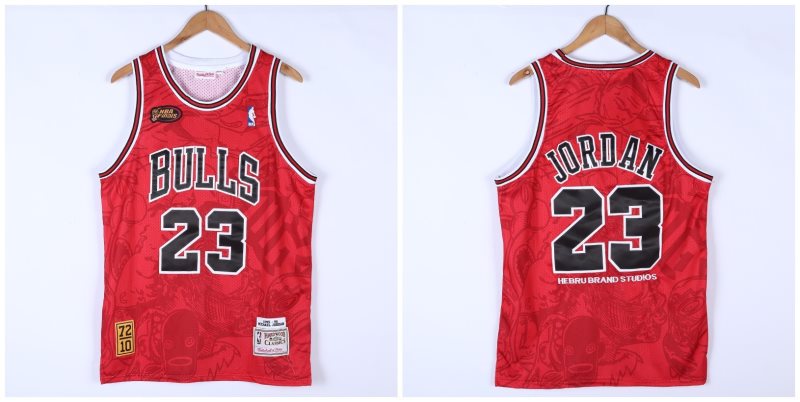 NBA Chicago Bulls 23 Jordan Hebru Brantley X M&N 1995-96 Men Jersey