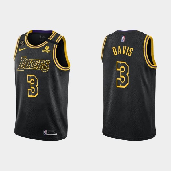 NBA Lakers 3 Davis Black Mamba 2021-22 New Season Nike Men Jersey