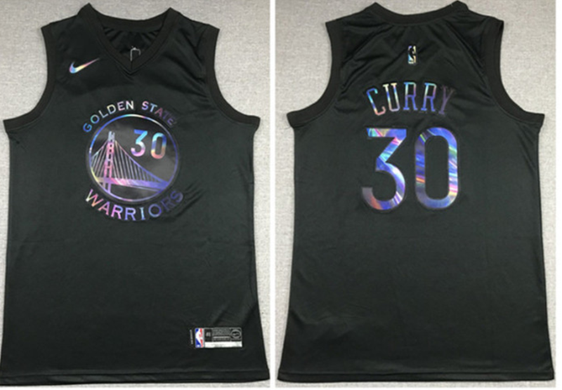 NBA Warriors 30 Stephen Curry Black Crucial Catch Nike Men Jersey