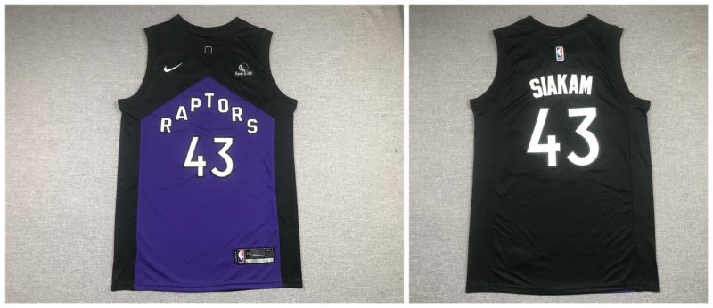 NBA Raptors 43 Pascal Siakam Black Purple Nike Men Jersey