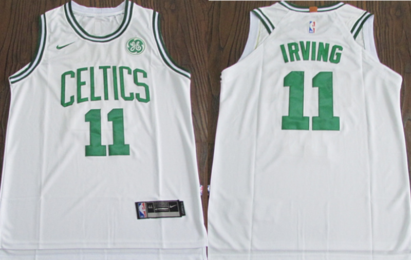 NBA Celtics 11 Kyrie Irving White Nike Men Jersey