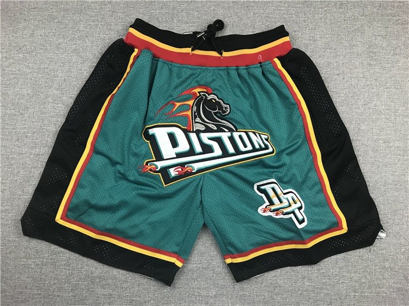 NBA Pistons Green Pockets Just Don Mesh Shorts