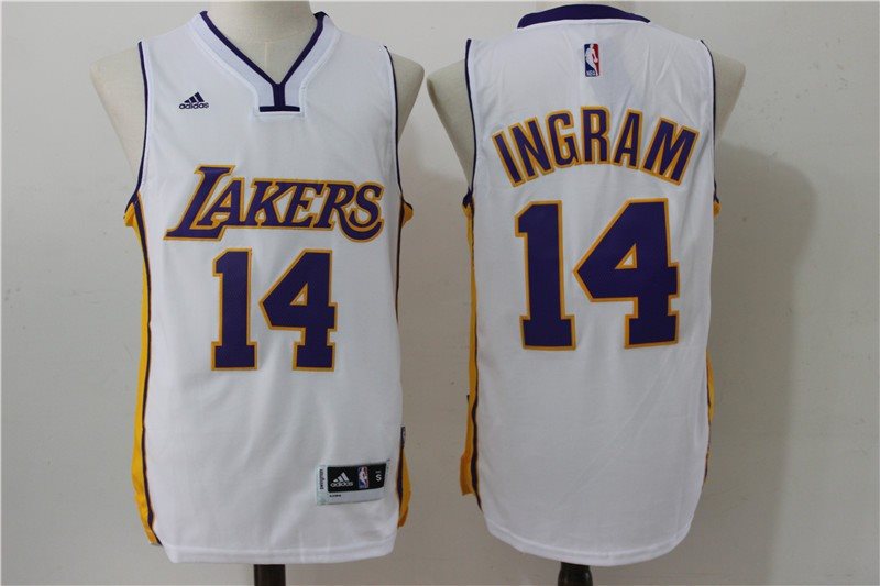 NBA Lakers 14 Brandon Ingram White Men Jersey