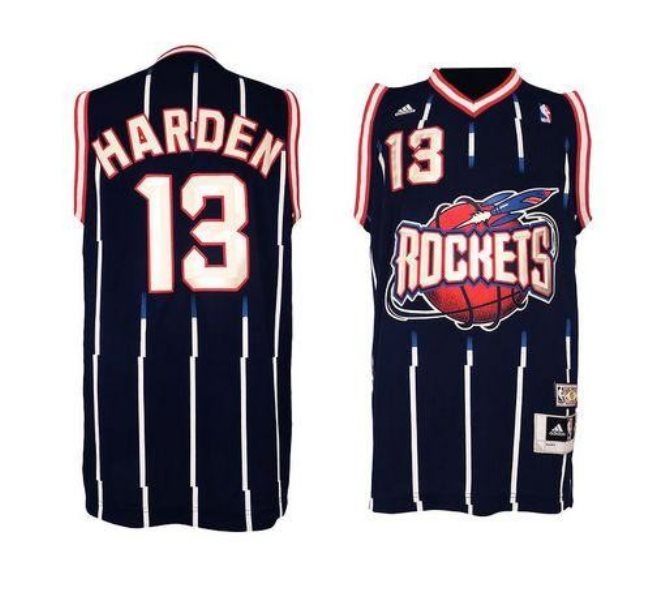 NBA Rockets 13 James Harden Navy Hardwood Classic Men Jersey