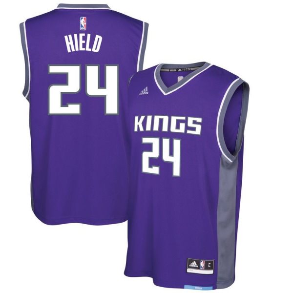 NBA Sacramento Kings 24 Buddy Hield Purple Swingman Men Jersey