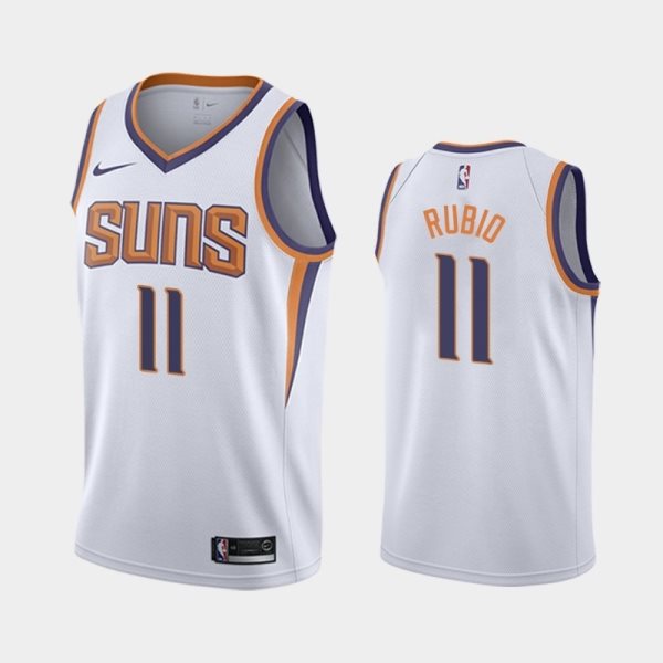 NBA Phoenix Suns 3 Ricky Rubio White Nike Men Jersey