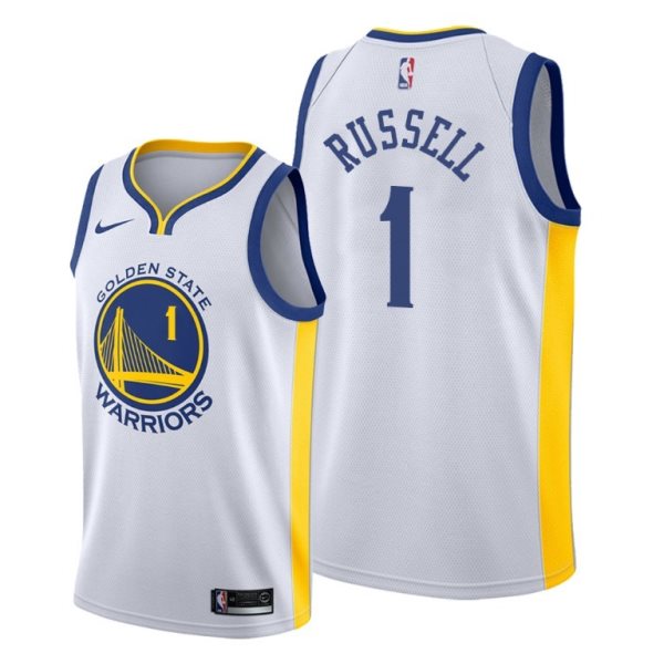 NBA Golden State Warriors 1 D'Angelo Russell White Nike Men Jersey