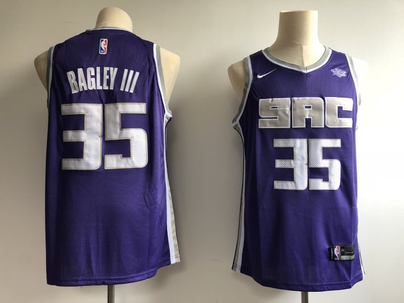 NBA Kings 35 Marvin Bagley III Purple 2018 NBA Draft Nike Men Jersey