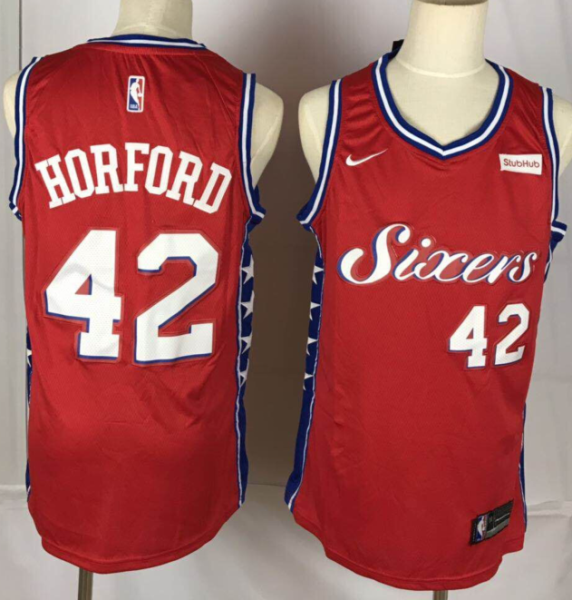 NBA Philadelphia 76ers 42 Al Horford Red Nike Men Jersey