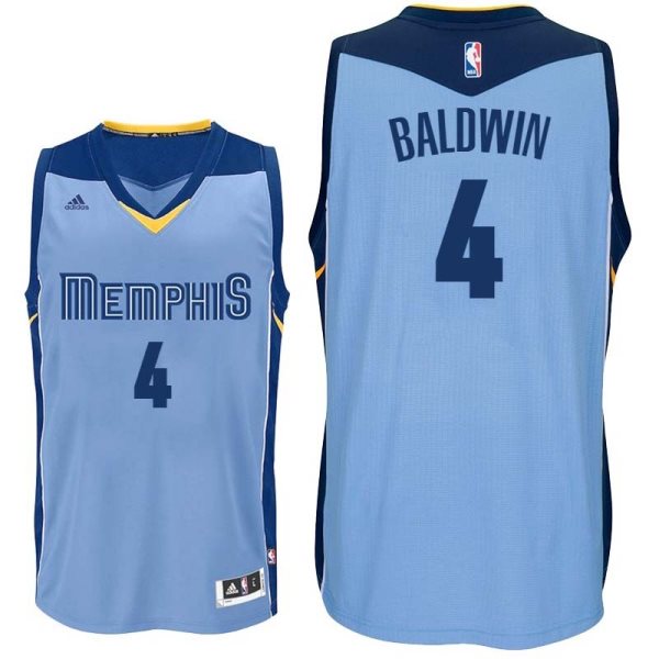 NBA Grizzlies 4 Wade Baldwin Blue Men Jersey