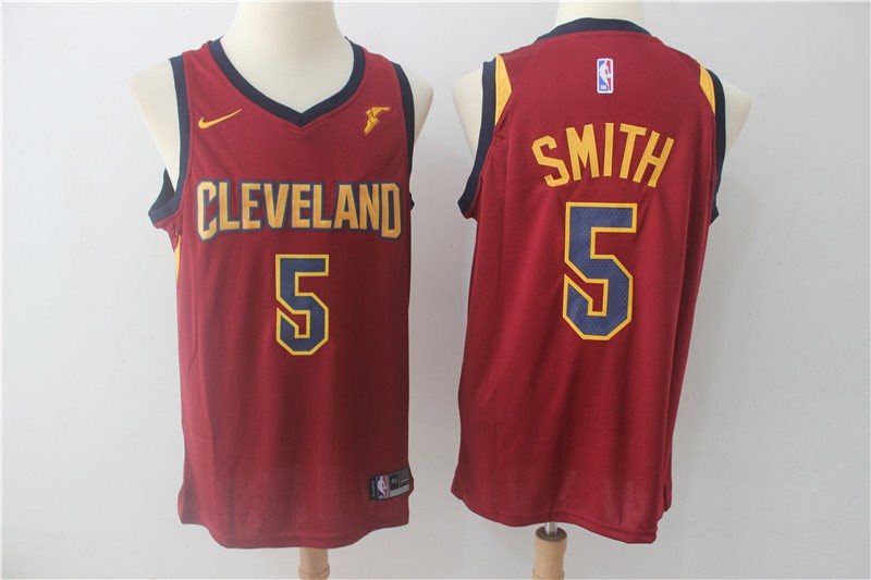 NBA Cavaliers 5 J.R. Smith Red Nike Swingman Men Jersey