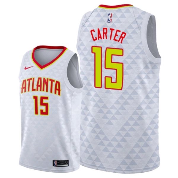 NBA Hawks 15 Vince Carter White Nike Men Jersey