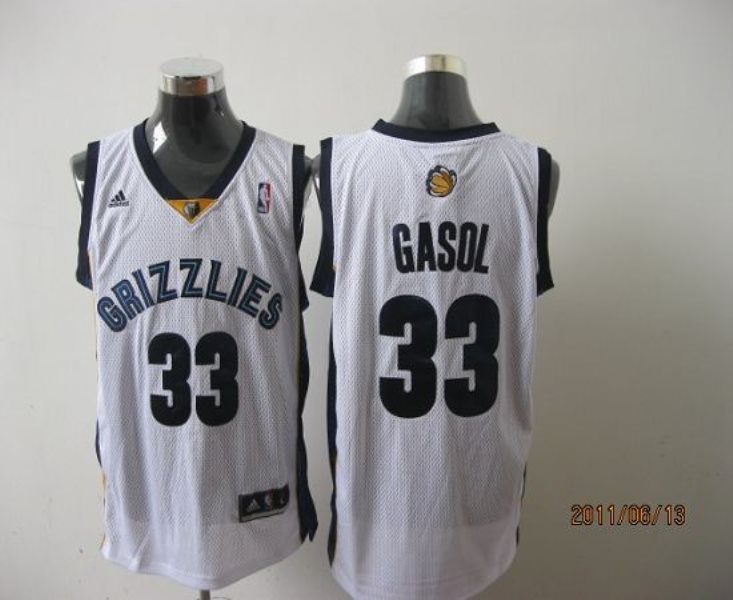 NBA Grizzlies 33 Marc Gasol White Revolution 30 Men Jersey