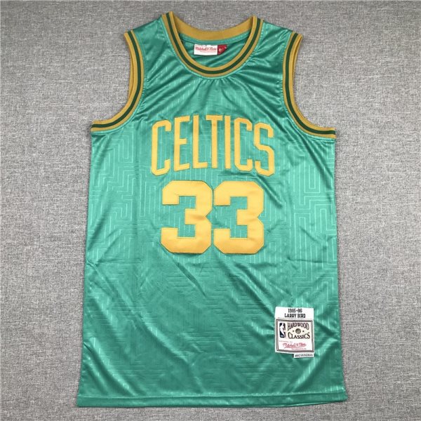 NBA Celtics 33 Larry Bird Green 2020 Green Hardwood Classics Men Jersey