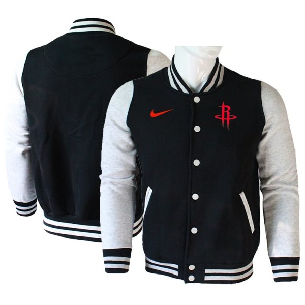NBA Houston Rockets Blank Black Grey Nike Wool Jacket