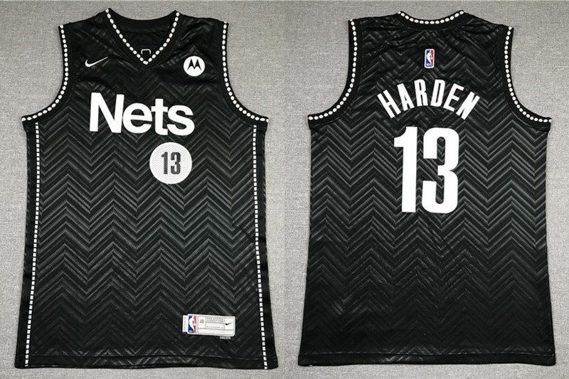NBA Nets 13 James Harden Black Men Jersey