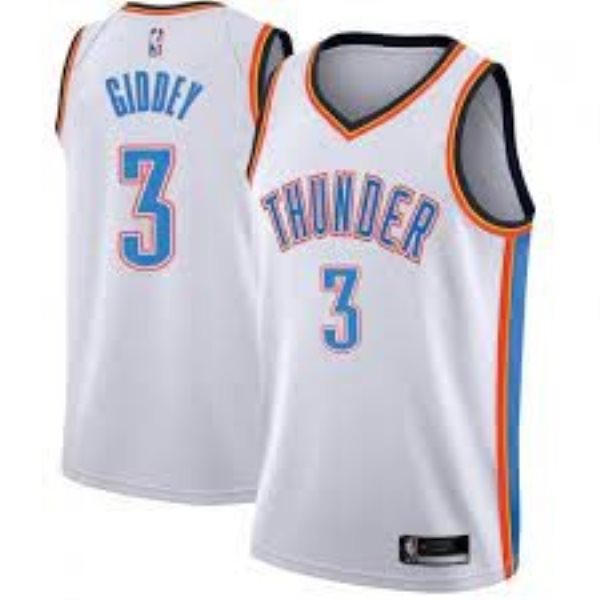 NBA Thunder 3 City Giddey White Men Jersey