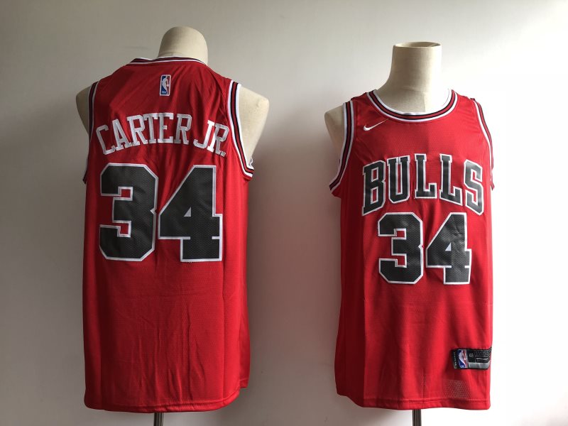 NBA Bulls 34 Wendell Carter Jr. Red 2018 NBA Draft Nike Men Jersey