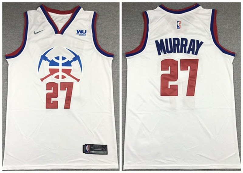 NBA Nuggets 27 Jamal Murray White Nike New Men Jersey