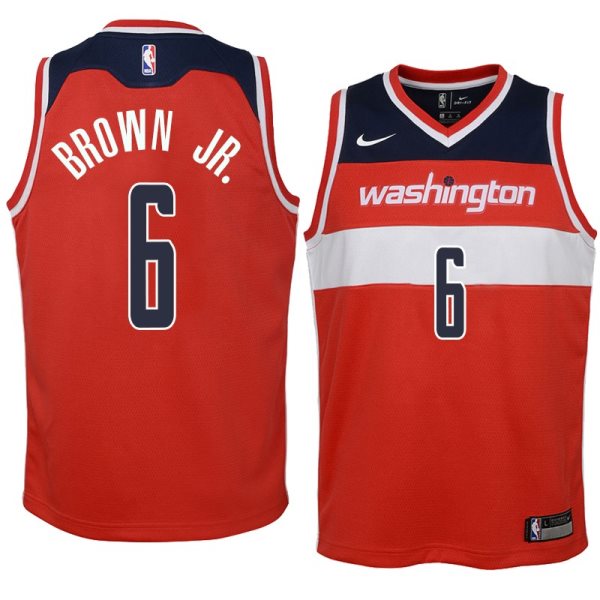 NBA Washington Wizards 6 Troy Brown Nike Red Men Jersey