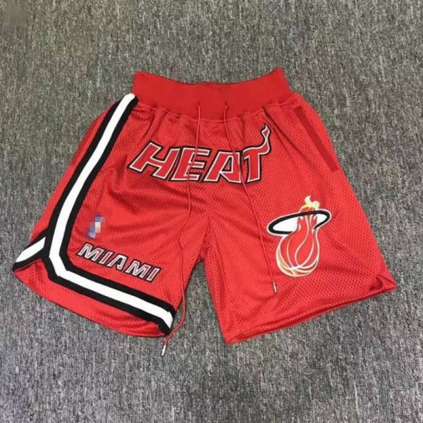 NBA Heat Red Just Don Throwback Mesh Shorts