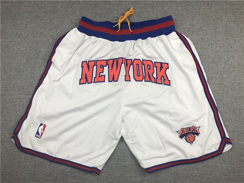 NBA Knicks White Just Don Mesh Shorts