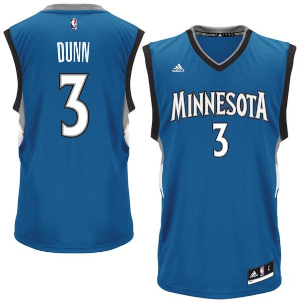 NBA Timberwolves 3 Kris Dunn Blue Men Jersey