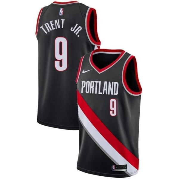 NBA Portland Trail Blazers 9 Gary Trent JR. Black Men Jersey