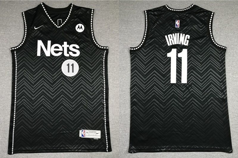 NBA Nets 11 Kyrie Irving Black Men Jersey
