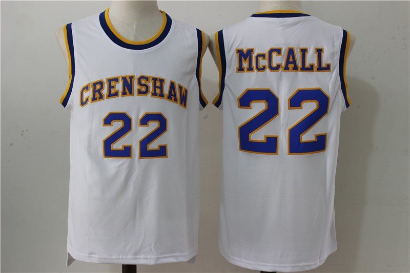 Crenshaw 22 McCall White Stitched Movie Jersey