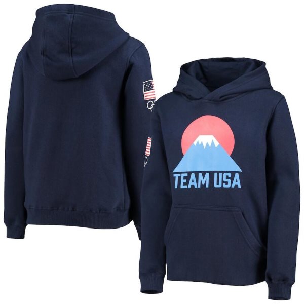 Team USA Navy Sun and Mountain Pullover Hoodie
