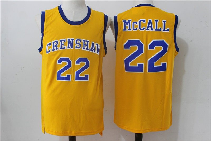 Crenshaw 22 McCall Gold Stitched Movie Jersey