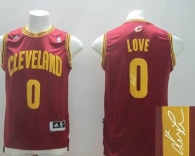 NBA Cavaliers 0 Kevin Love Red Autographed Revolution 30 Men Jersey