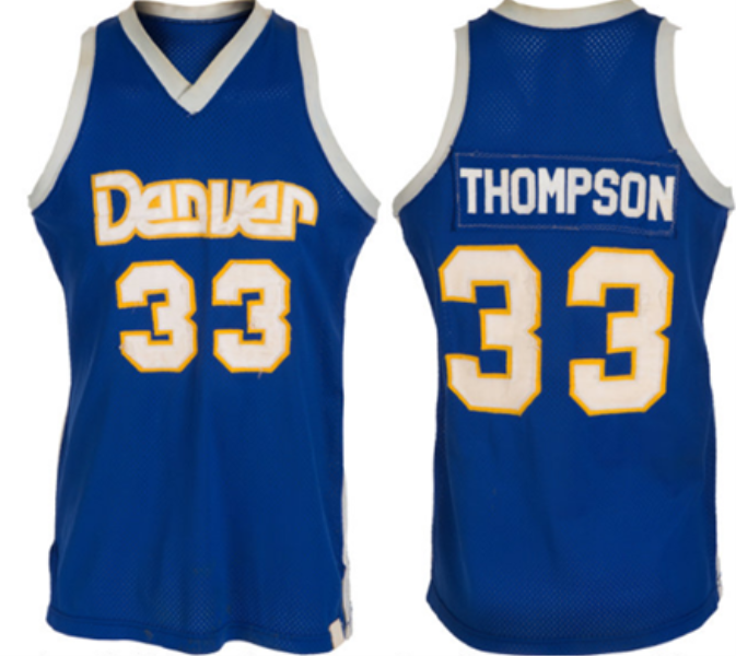NBA Nuggets 33 David Thompson Blue Men Jersey