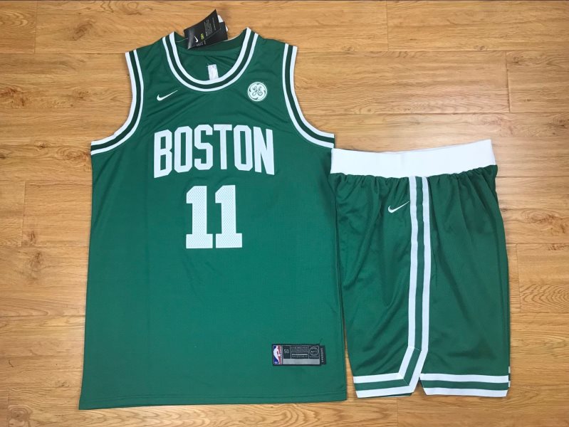 NBA Celtics 11 Kyrie Irving Green Nike Swingman Men Jersey With Shorts