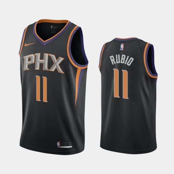 NBA Phoenix Suns 3 Ricky Rubio Black Nike Men Jersey