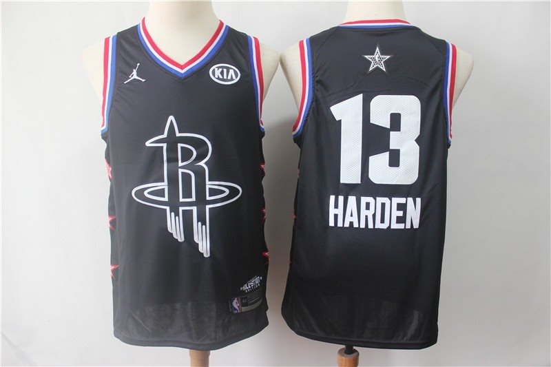 NBA Rockets 13 James Harden Black 2019 All-Star Game Men Jersey