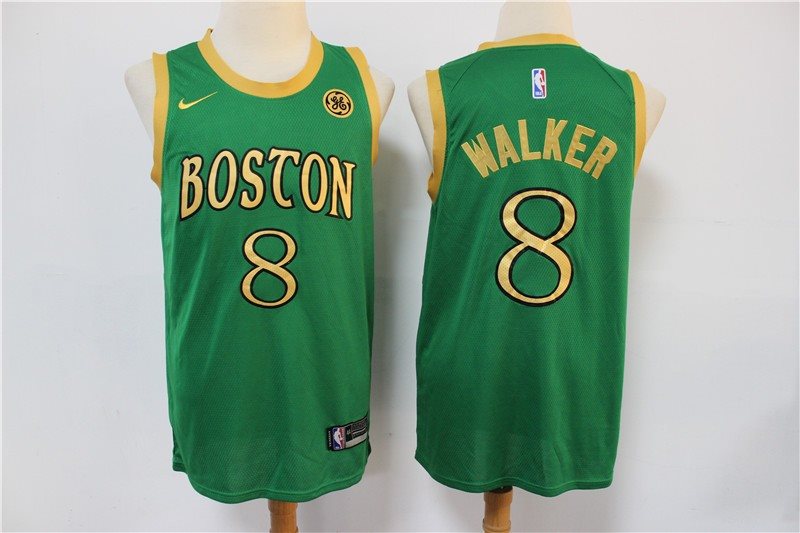 NBA Celtics 8 Kemba Walker Green 2019-20 City Edition Nike Men Jersey