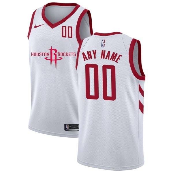 NBA Rockets White Nike City Edition Customized Men Jersey