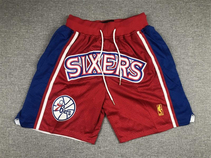 NBA 76ers Red Just Don Shorts