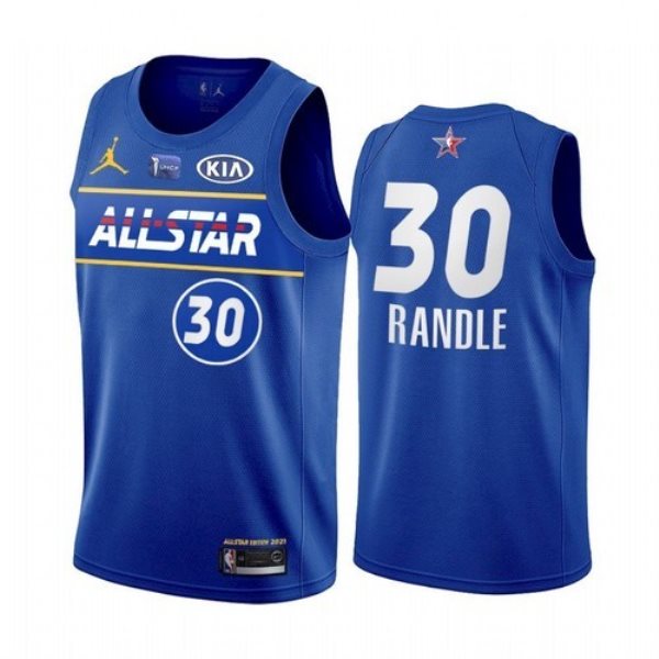 NBA Knicks 30 Julius Randle Blue Eastern Conference 2021 All-Star Men Jersey