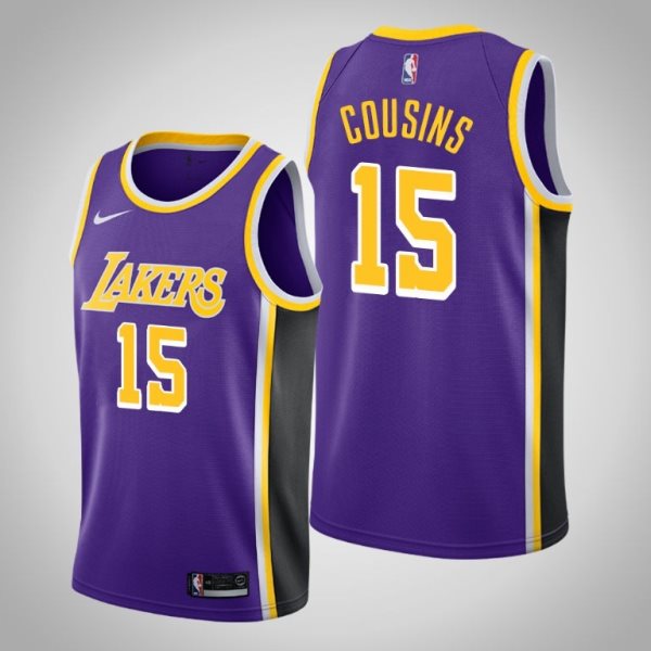 NBA Lakers 15 DeMarcus Cousins Purple Nike Men Jersey