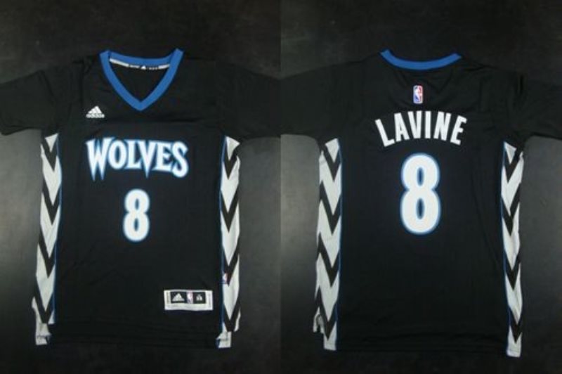 NBA Timberwolves 8 Zach LaVine Black Alternate Men Jersey
