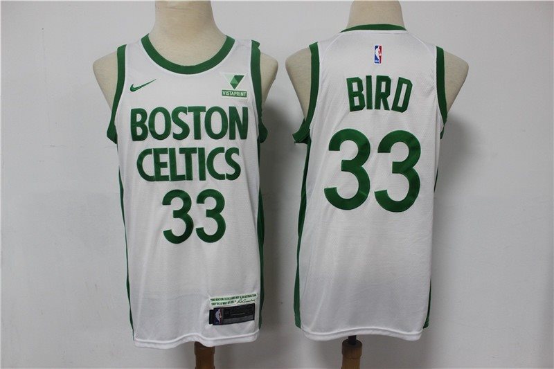 NBA Celtics 33 Larry Bird White 2020 City Edition Nike Men Jersey