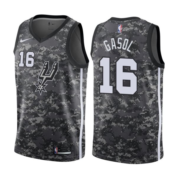 NBA Spurs 16 Pau Gasol Black City Edition Nike Swingman Men Jersey